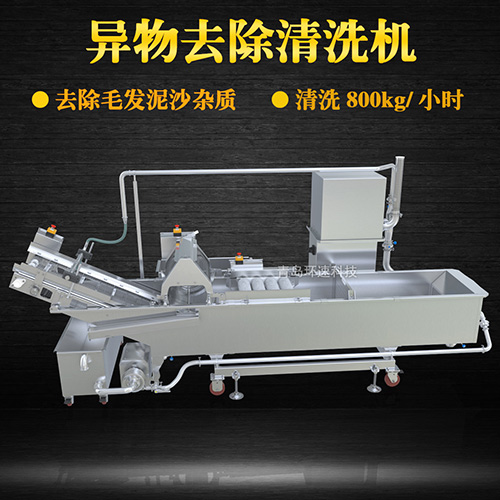 蔬菜毛辊式清洗机，清洗800kg小时，蔬菜毛辊式清洗机